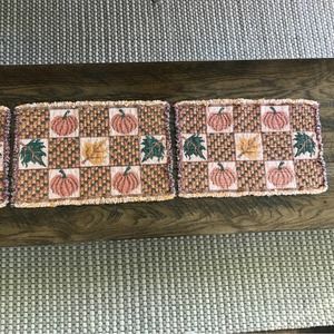 Set  of 4 Vintage Fall Halloween Table Placemats